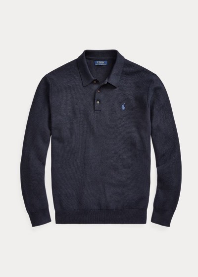 Polo Ralph Lauren Cotton Polo-Collar Striktrøje Herre Danmark (PQKSZ6501)